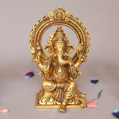 Superfine Ganesh Lakshmi Sarasvati Brass Idols
