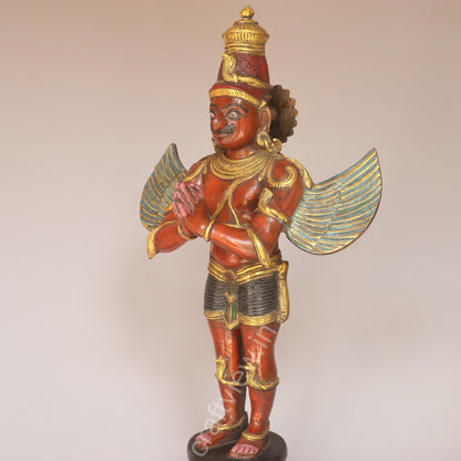 Brass Garuda Standing Statue – A Symbol of Devotion and Protection