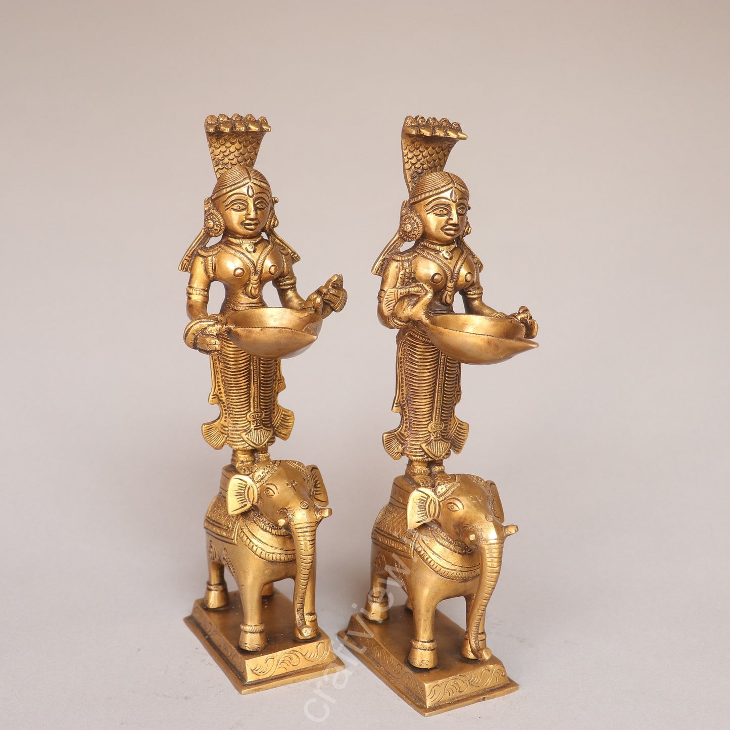 Superfine Brass Deep Lakshmi Set Of 2 Pcs