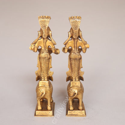 Superfine Brass Deep Lakshmi Set Of 2 Pcs