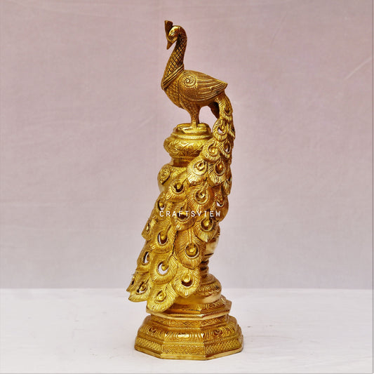 Brass Peacock Stand Decorative