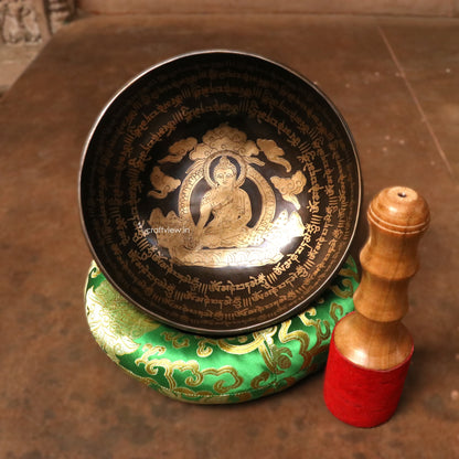 Buddha Carving Handmade Singing Bowl