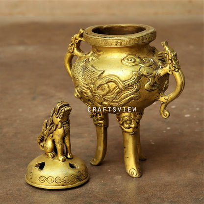 Brass Decor Vintage Finish Incense Burner.