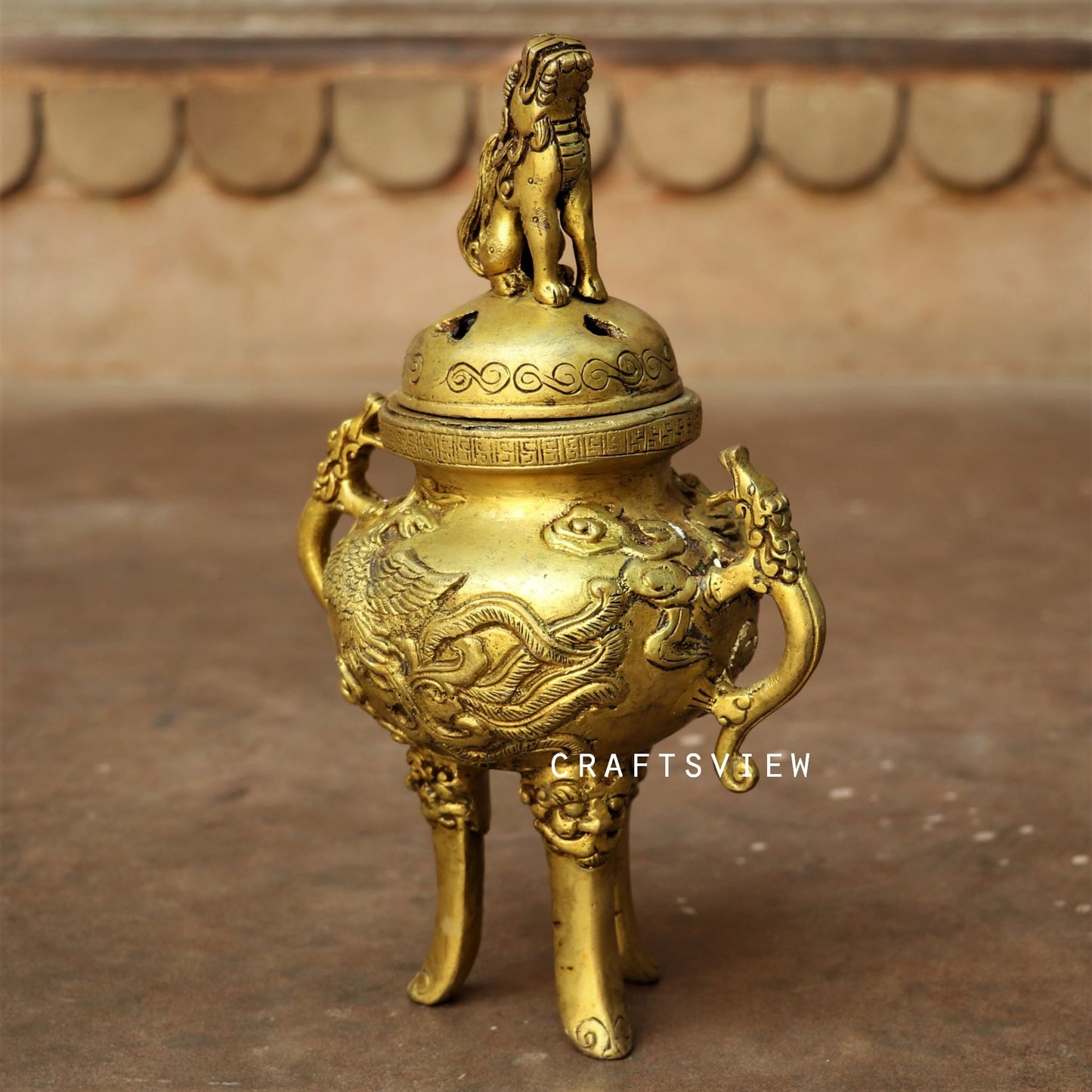 Brass Decor Vintage Finish Incense Burner.