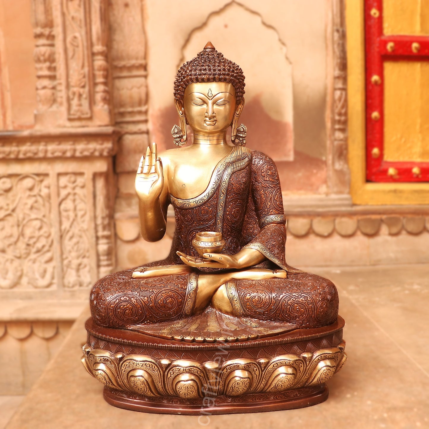 Brass Superfine Lord Buddha Blessing Idol