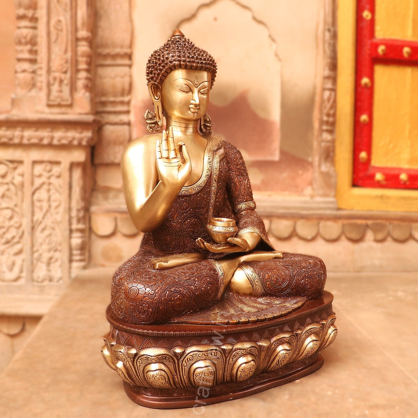 Brass Superfine Lord Buddha Blessing Idol