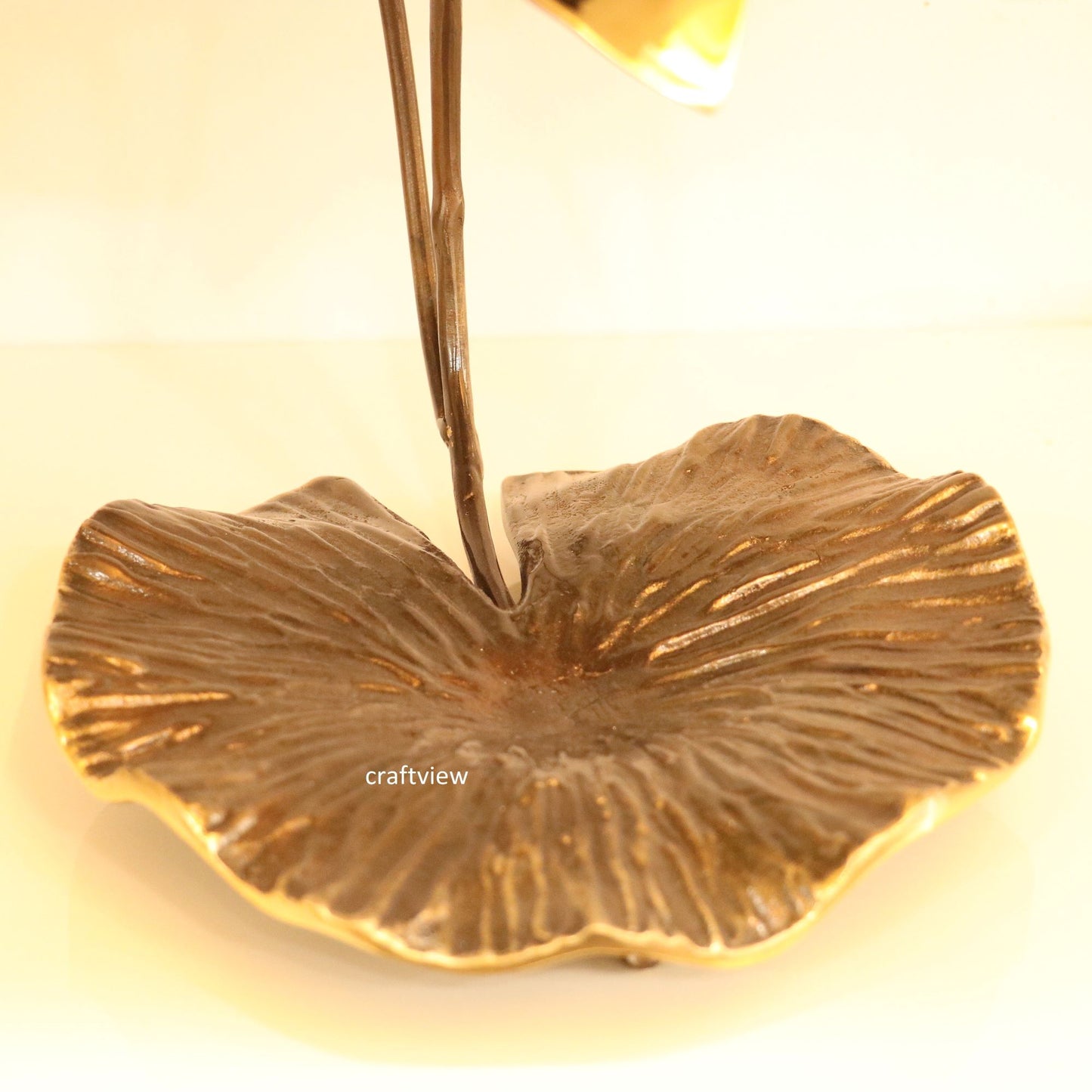 14" Brass Decorative Lotus Flower