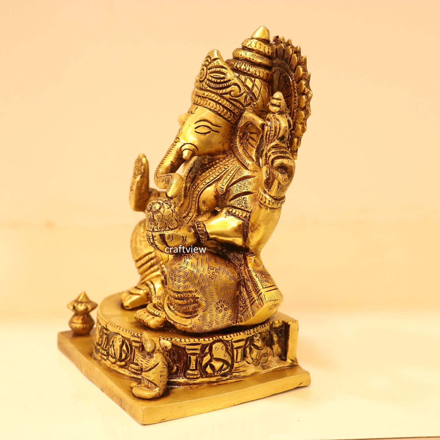 7" Brass Lord Ganesh Statue super fine