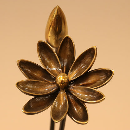 9" Brass Decorative Lotus Flower