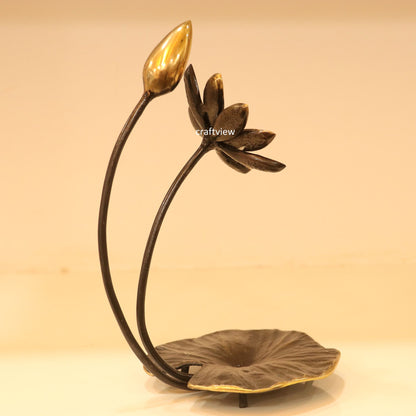 9" Brass Decorative Lotus Flower