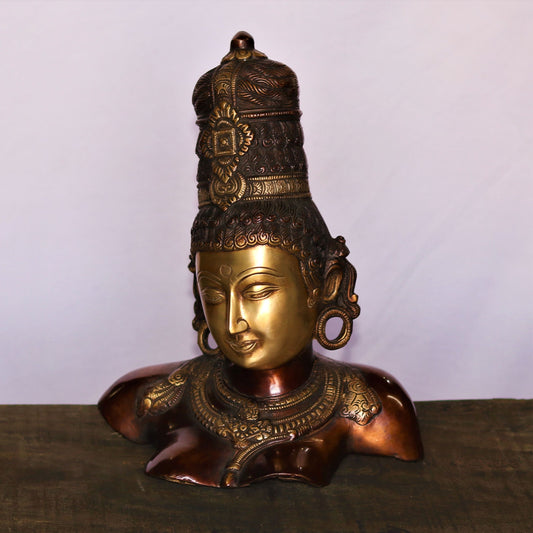 Brass Lady Figurine Decor Showpiece