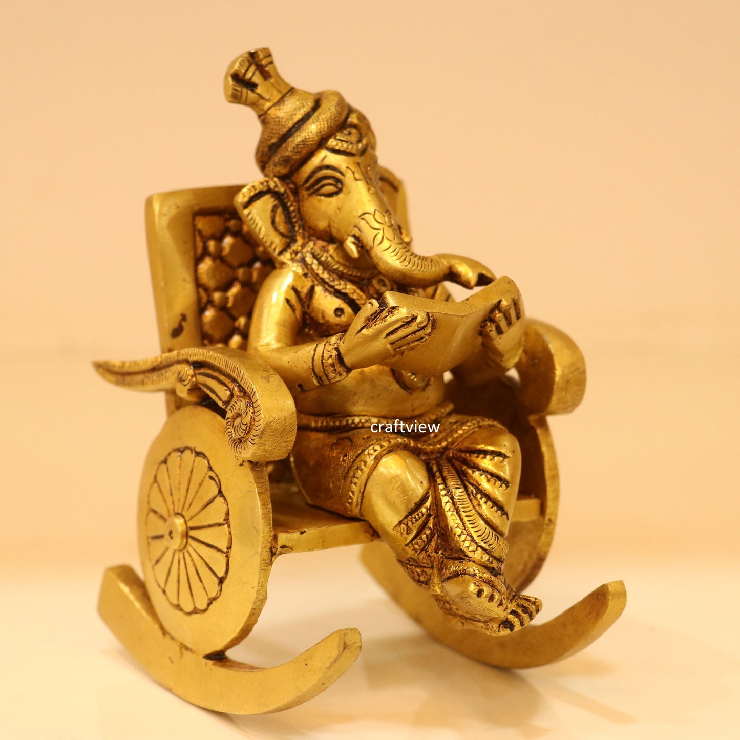 5.5" Superfine  Brass Rocking Ganesh Idols