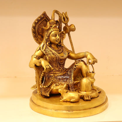 10" Brass Lord Shiva Statue