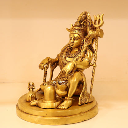 10" Brass Lord Shiva Statue