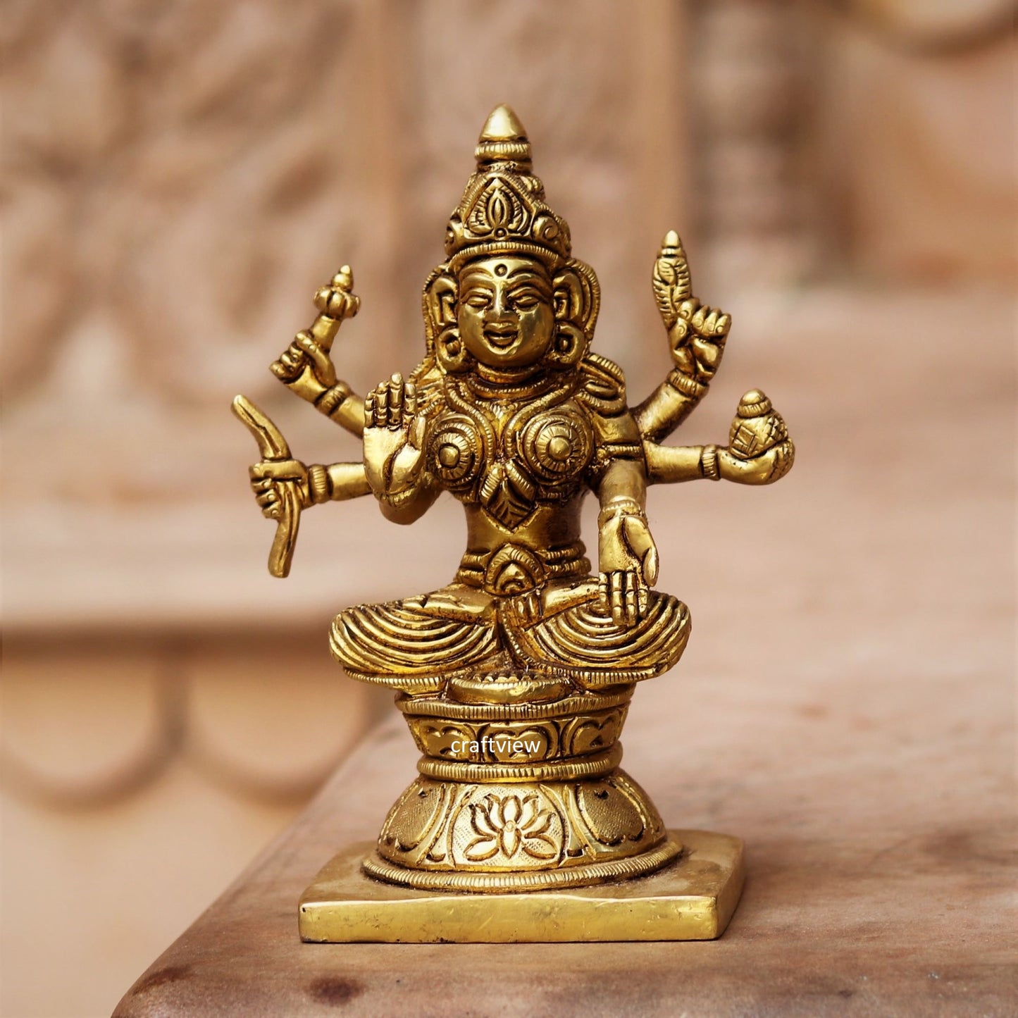 Ashta Lakshmi Superfine Brass Idols 5.5"