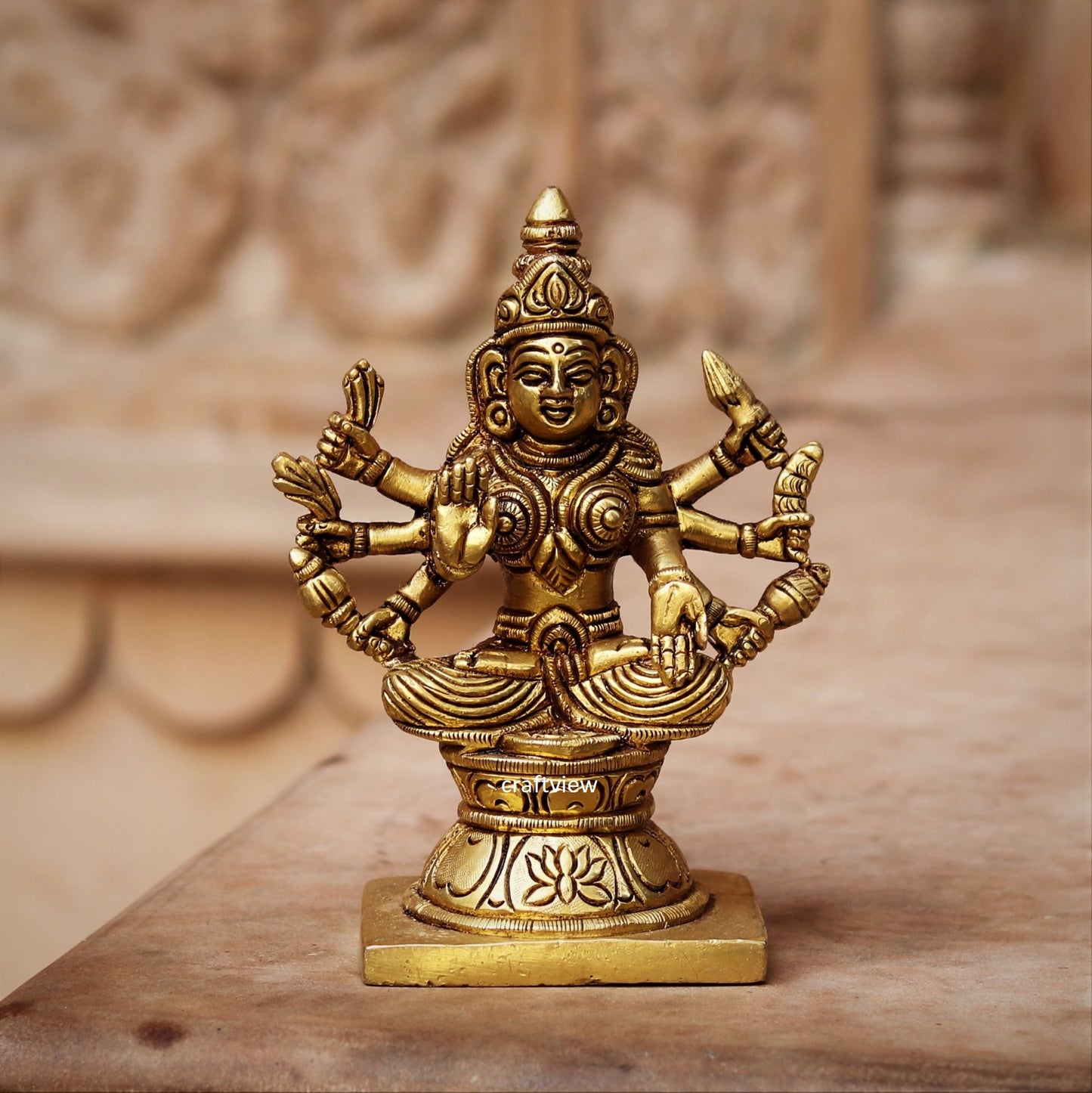 Ashta Lakshmi Superfine Brass Idols 5.5"