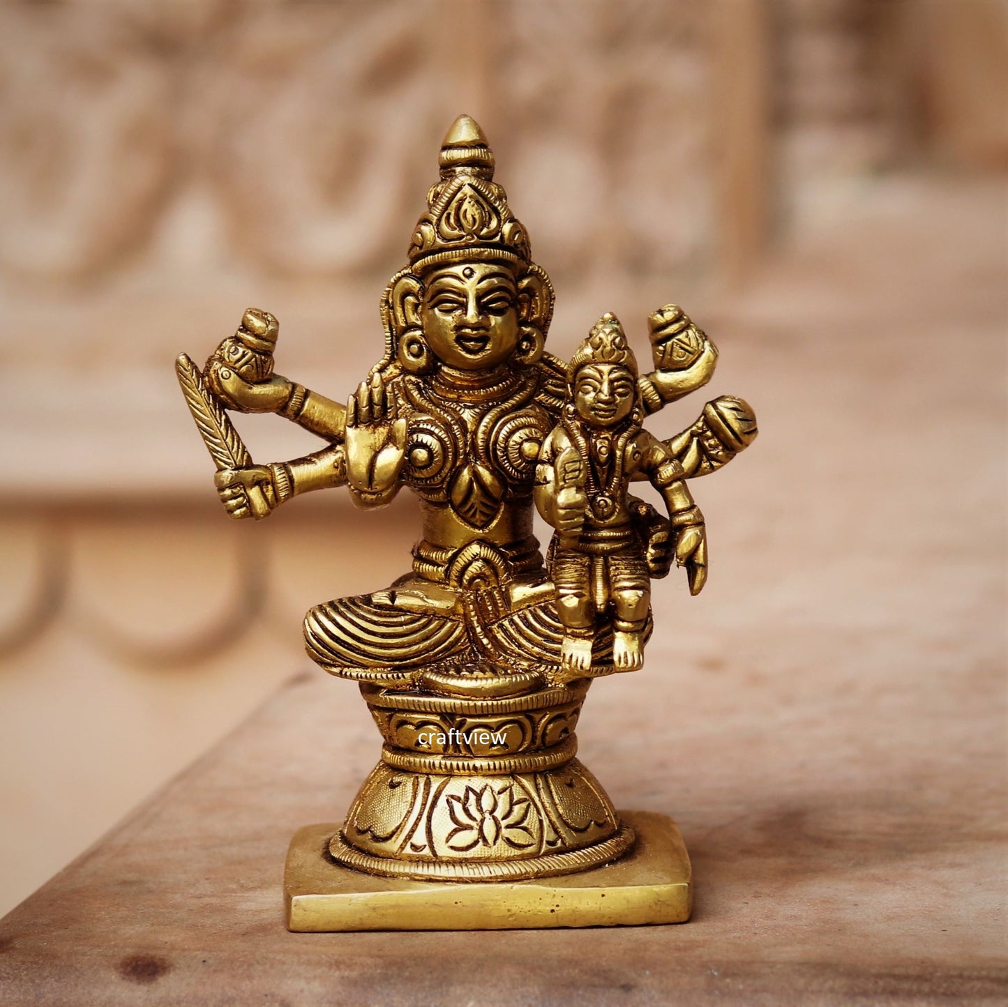 Ashta Lakshmi Superfine Brass Idols 5.5"