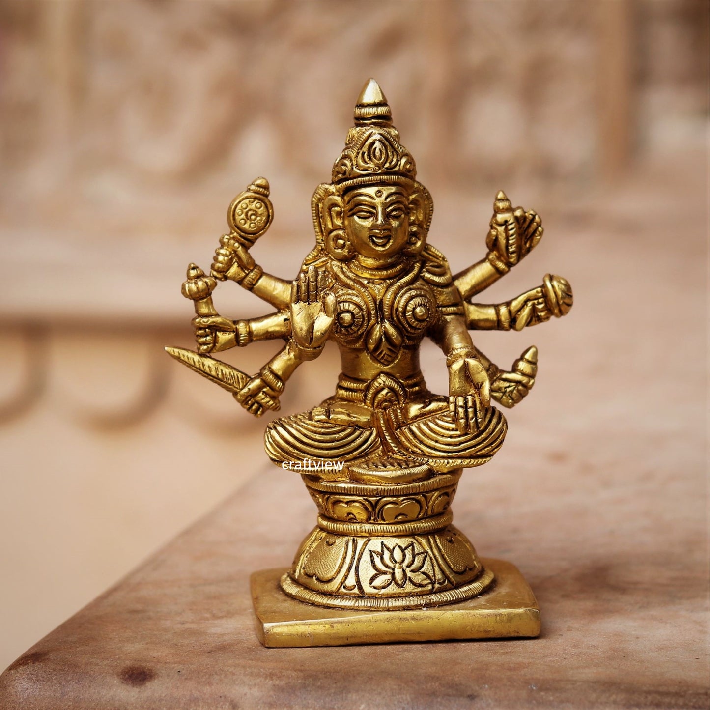 Ashta Lakshmi Superfine Brass Idols 5.5"