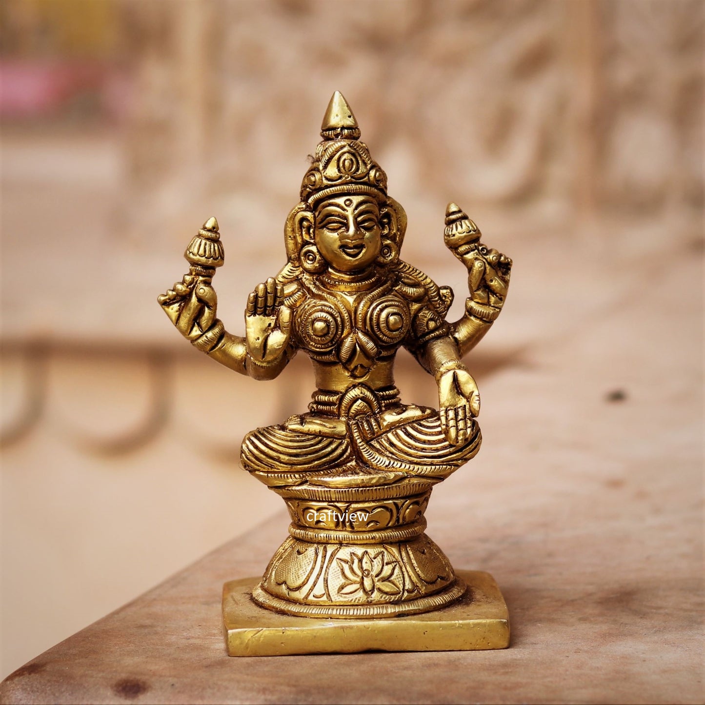 Ashta Lakshmi Superfine Brass Idols 5.5"