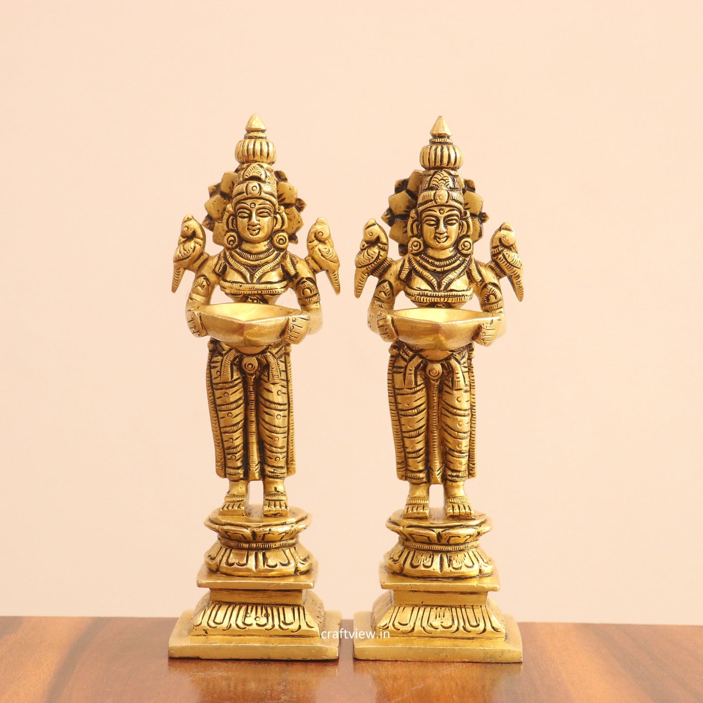 7.5" Superfine Brass Small Deep Lakshmi 2 Pcs Set