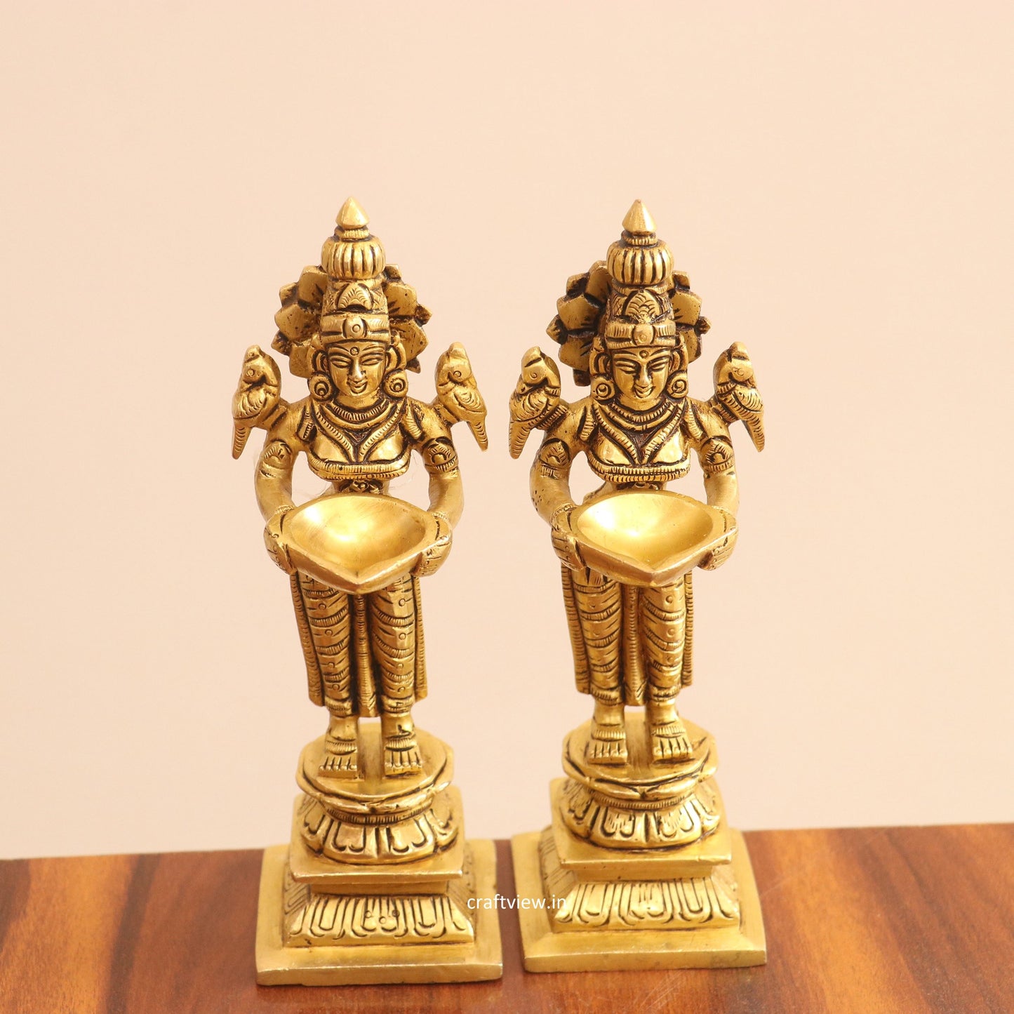 7.5" Superfine Brass Small Deep Lakshmi 2 Pcs Set