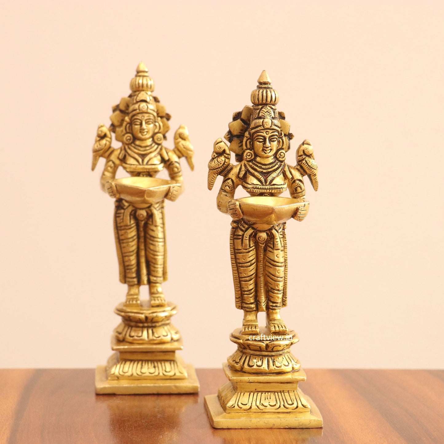 7.5" Superfine Brass Small Deep Lakshmi 2 Pcs Set