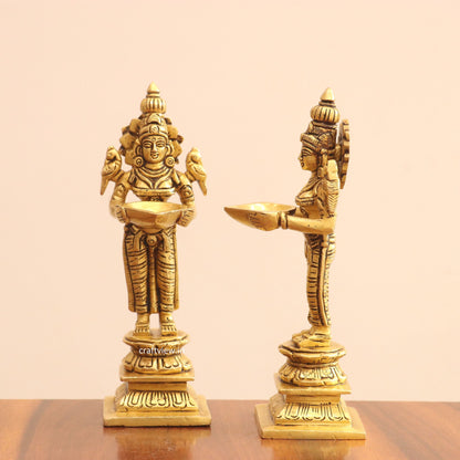 7.5" Superfine Brass Small Deep Lakshmi 2 Pcs Set