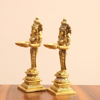 7.5" Superfine Brass Small Deep Lakshmi 2 Pcs Set