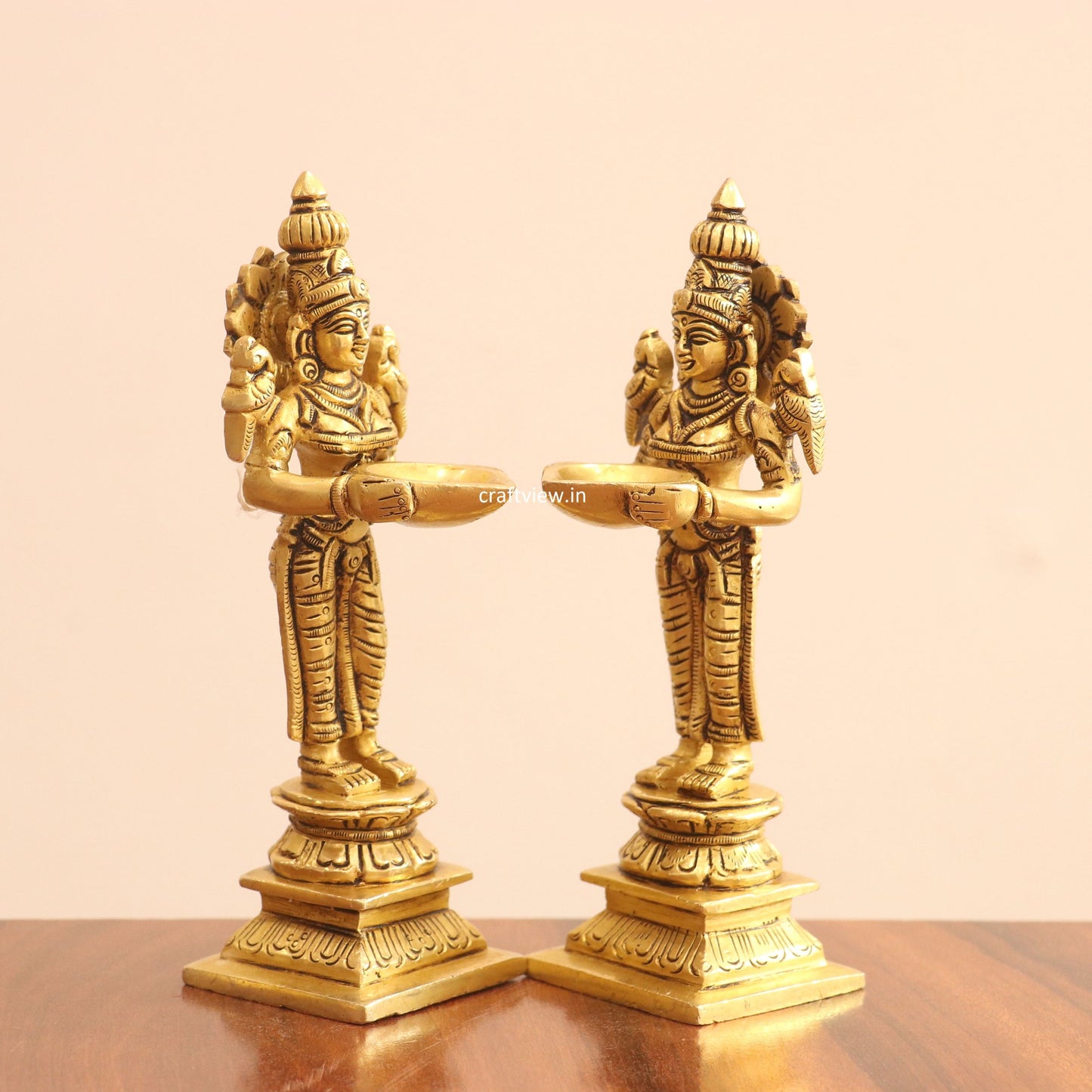 7.5" Superfine Brass Small Deep Lakshmi 2 Pcs Set