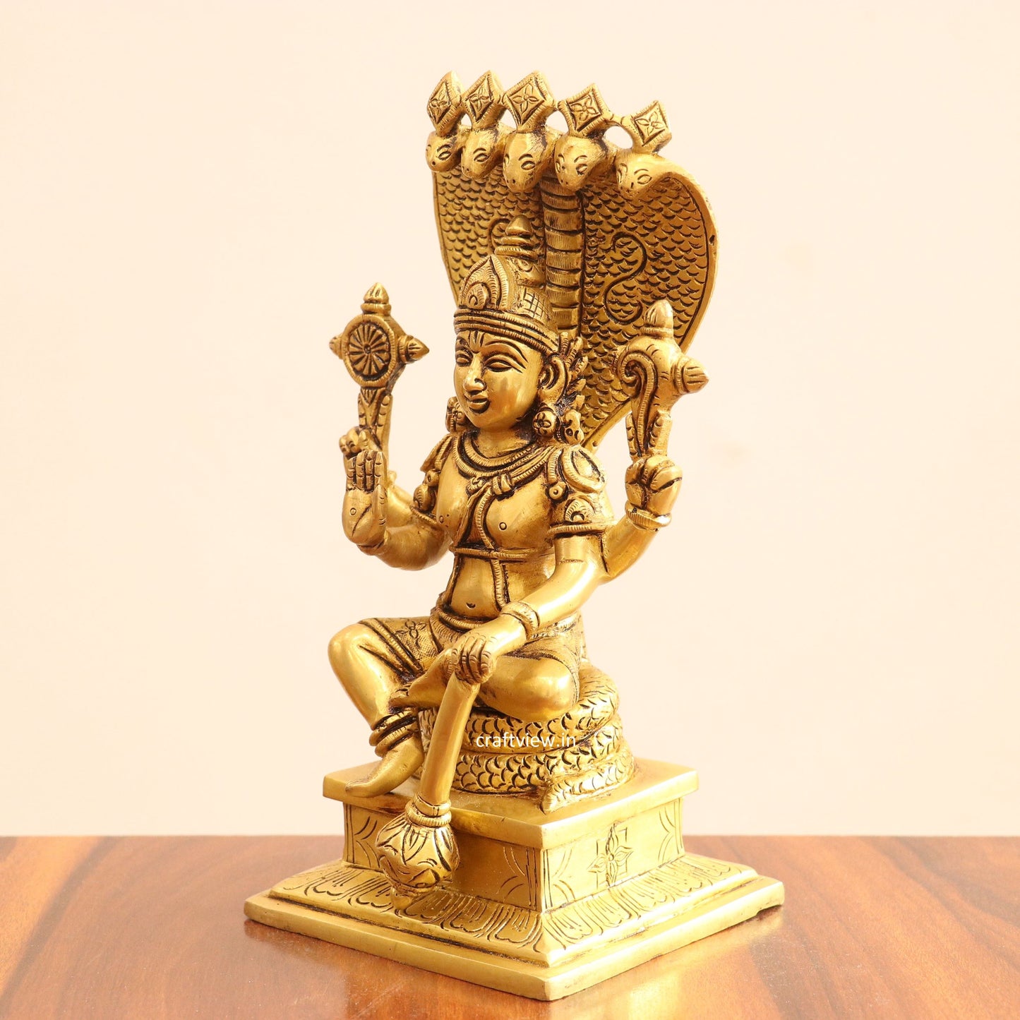 Superfine Brass Small Vishnu Idol