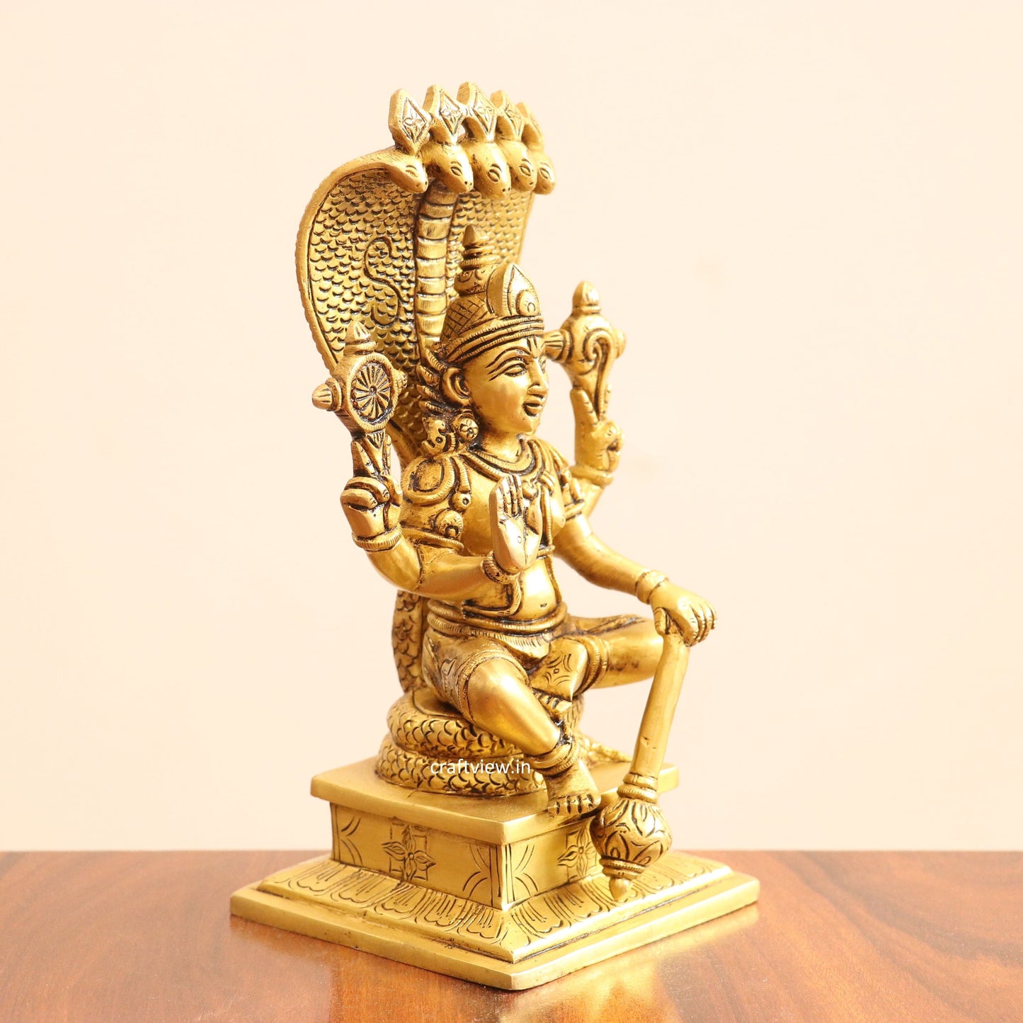 Superfine Brass Small Vishnu Idol