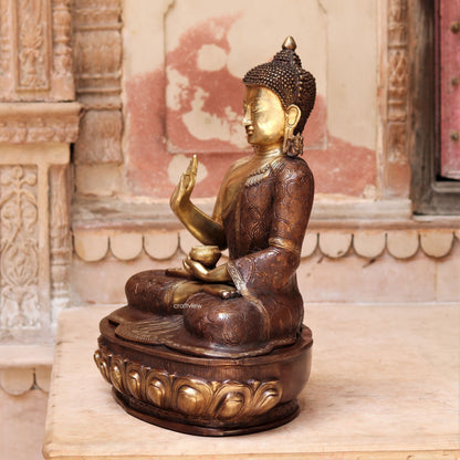 Brass Buddha Sculpture 22" Super fine