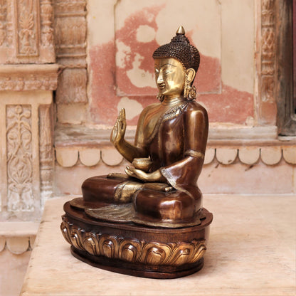 Brass Blessing Buddha Statue