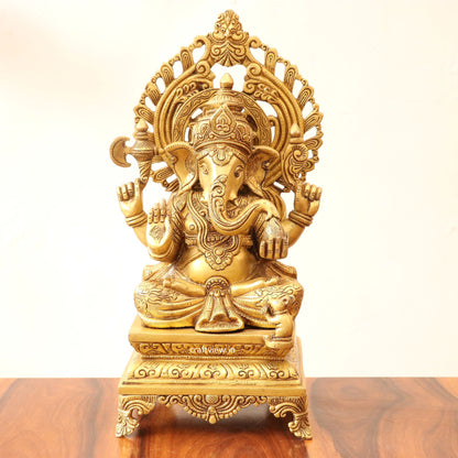 15" Brass superfine Lord Ganesha Statue