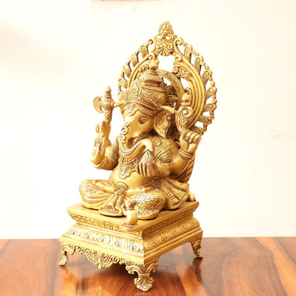 15" Brass superfine Lord Ganesha Statue