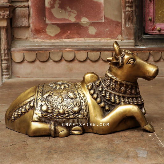 Brass Nandi Figurine