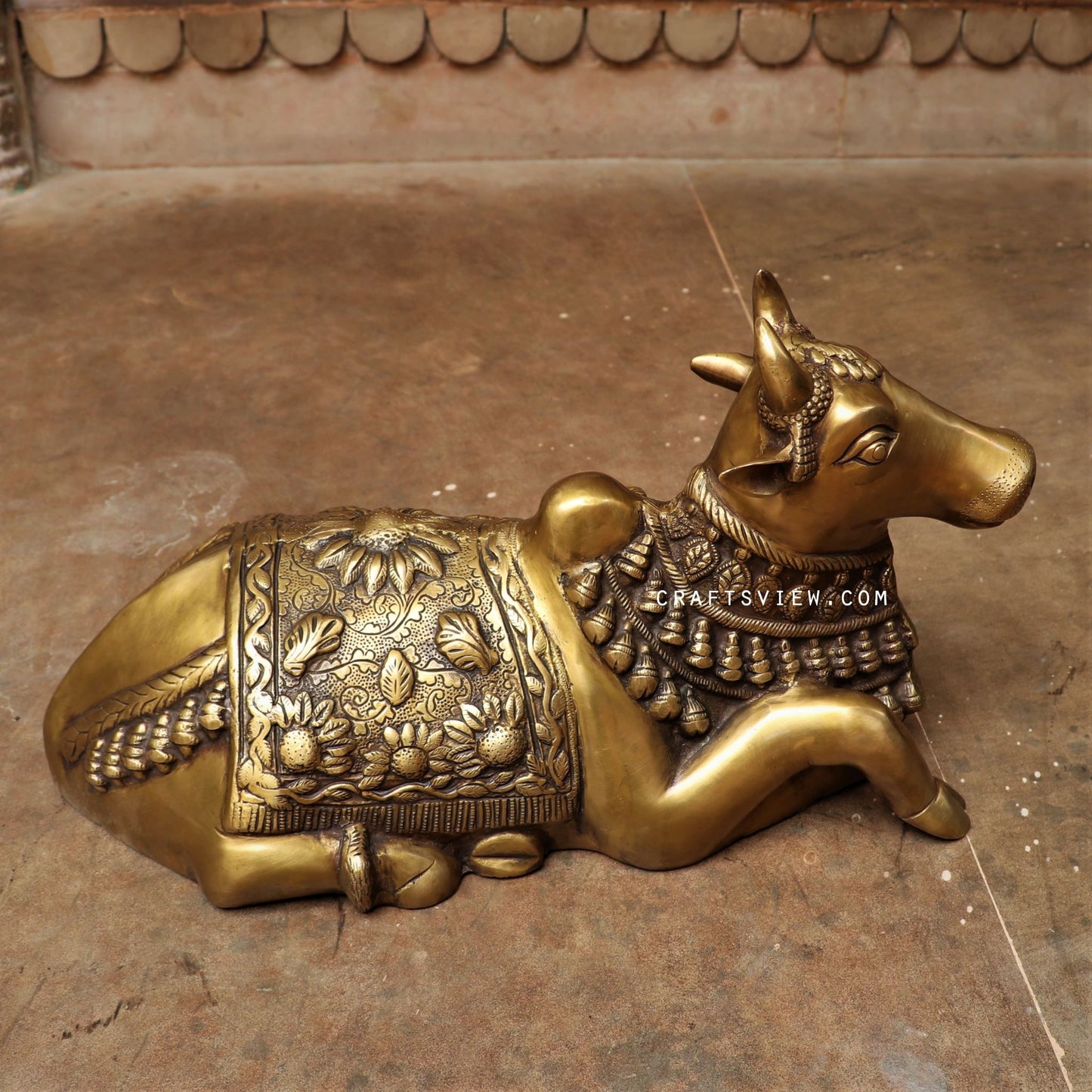 Brass Nandi Figurine