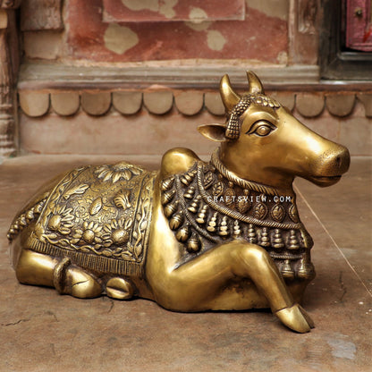 Brass Nandi Figurine