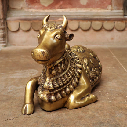 Brass Nandi Figurine