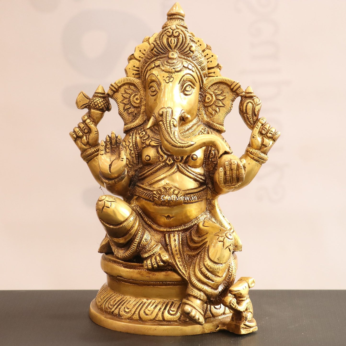 Brass Lord Ganesh Statue super fine 11.5"