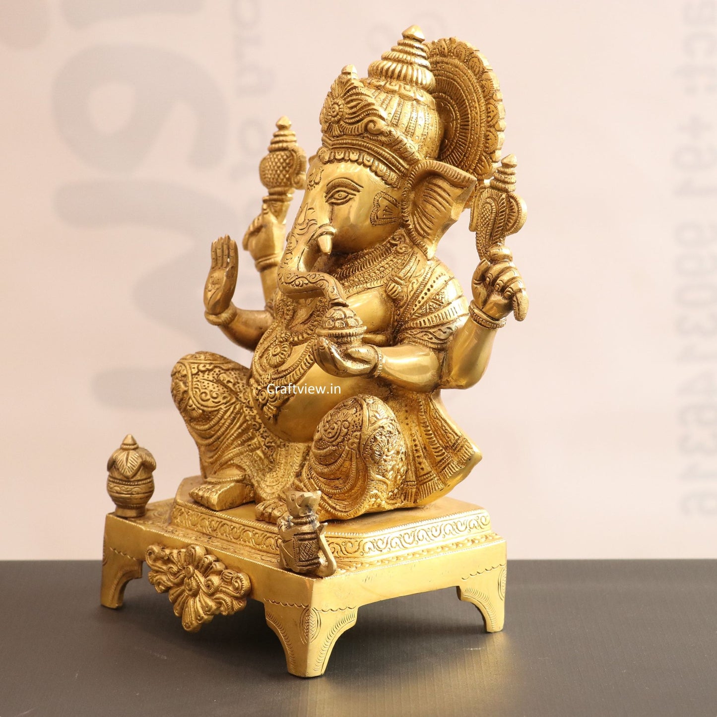 Brass Lord Ganesh Statue 11"