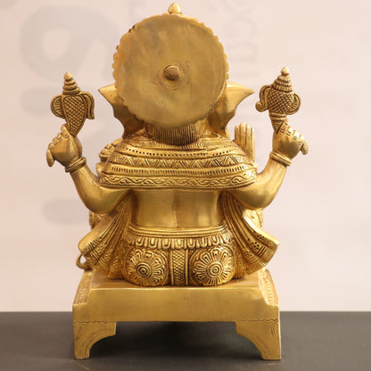 Brass Lord Ganesh Statue 11"