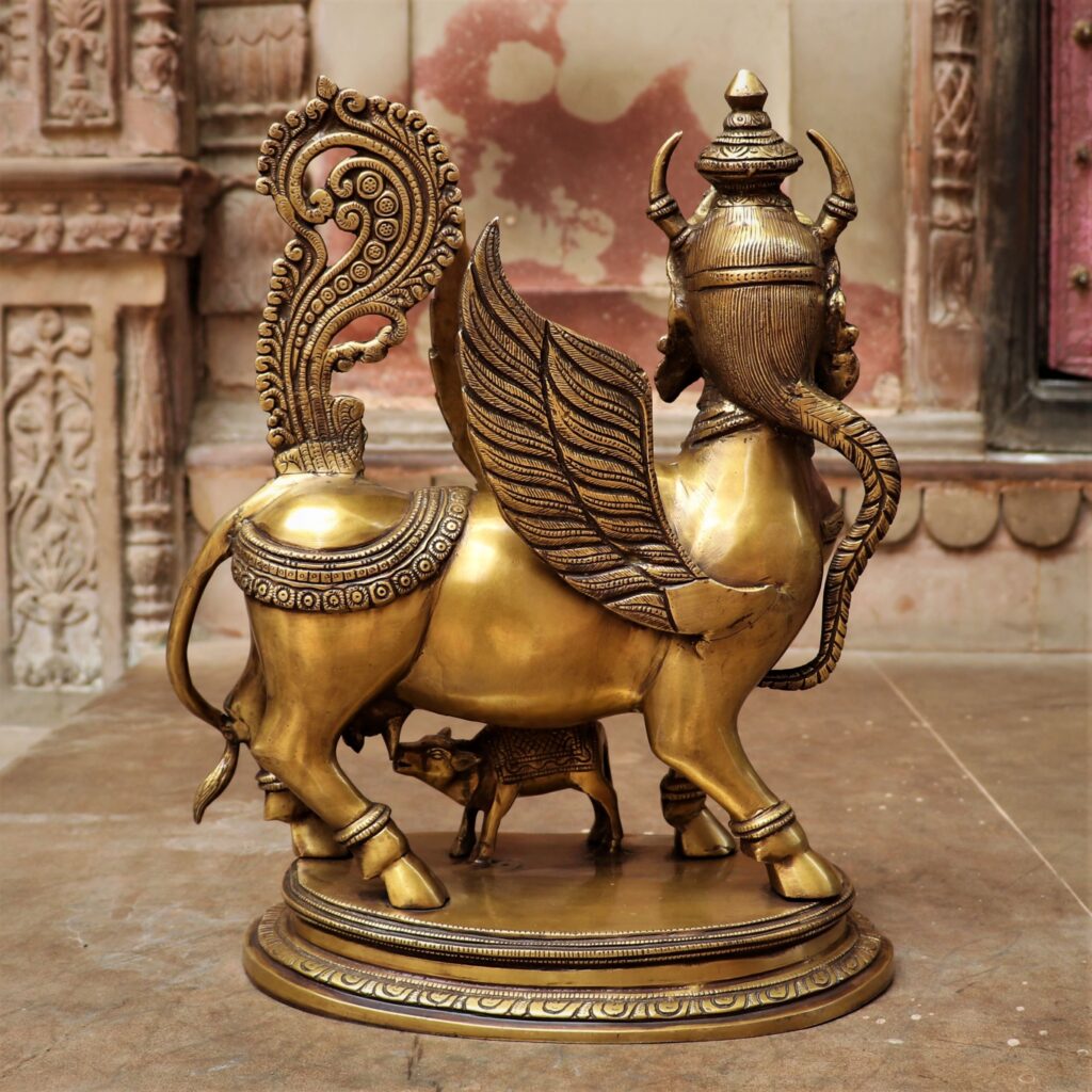 Brass Kamdhenu Sculpture 16"