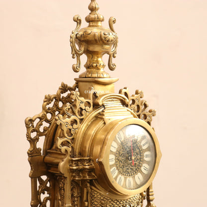 23" Unique Designer Tabletop Brass Clock Made in India