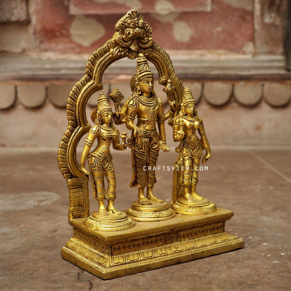 Brass Vishnu With Goddess Lakshmi