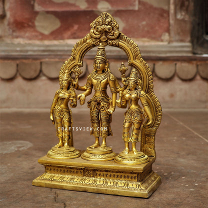 Brass Vishnu With Goddess Lakshmi