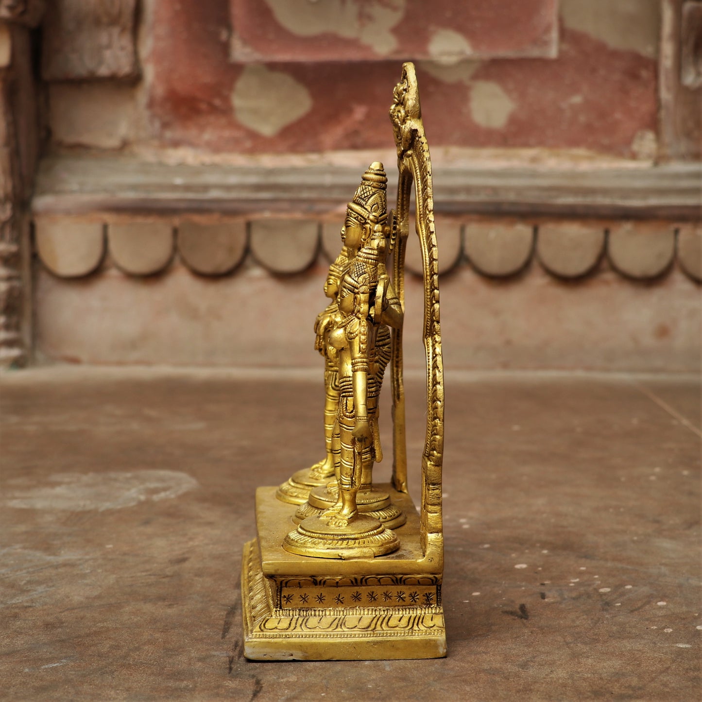 Brass Vishnu With Goddess Lakshmi