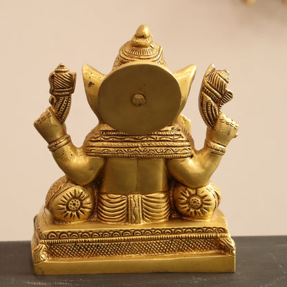 7" Brass Lord Ganesh Statue super fine