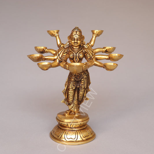 Brass Deeplakshmi – A Symbol of Prosperity, Light & Divine Grace