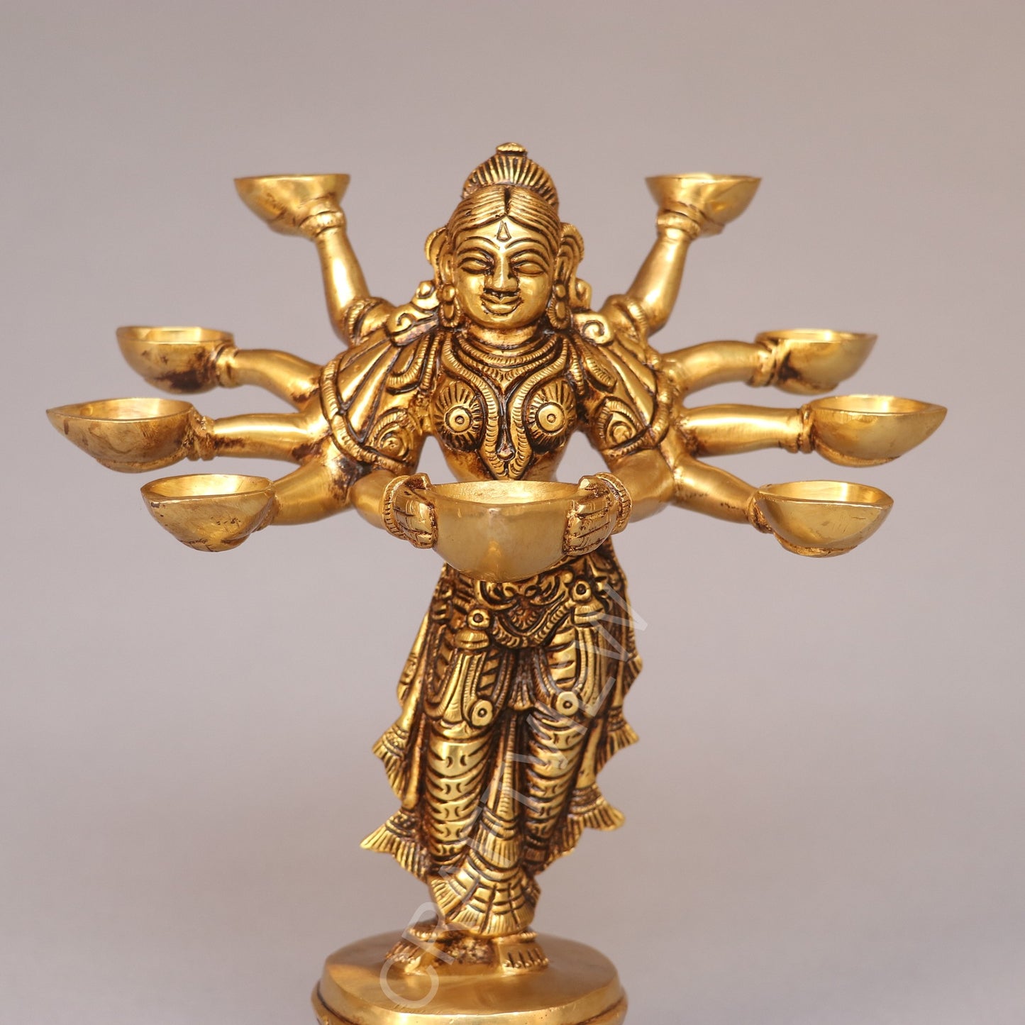 Brass Deeplakshmi – A Symbol of Prosperity, Light & Divine Grace